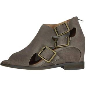 Chocolat Blu Peep Toe Ankle Boots Womens Sandals Suede